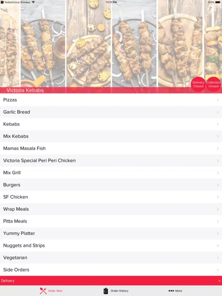 Victoria Kebabs Nottingham iPad  Screenshots