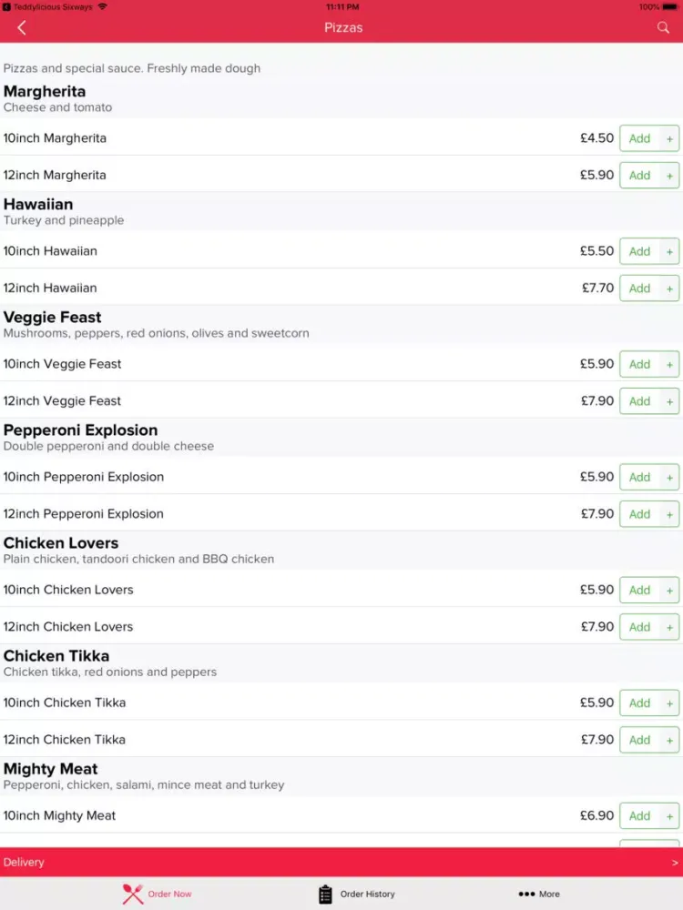 Victoria Kebabs Nottingham iPad  Screenshots