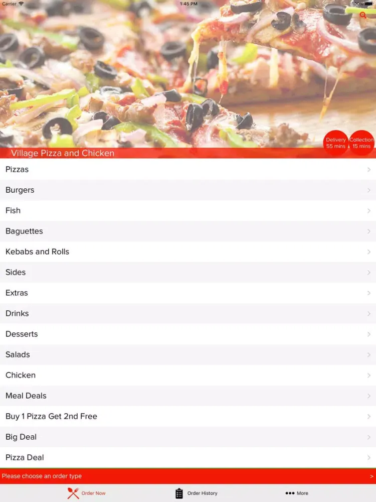 Village Pizza and Chicken iPad 应用截图