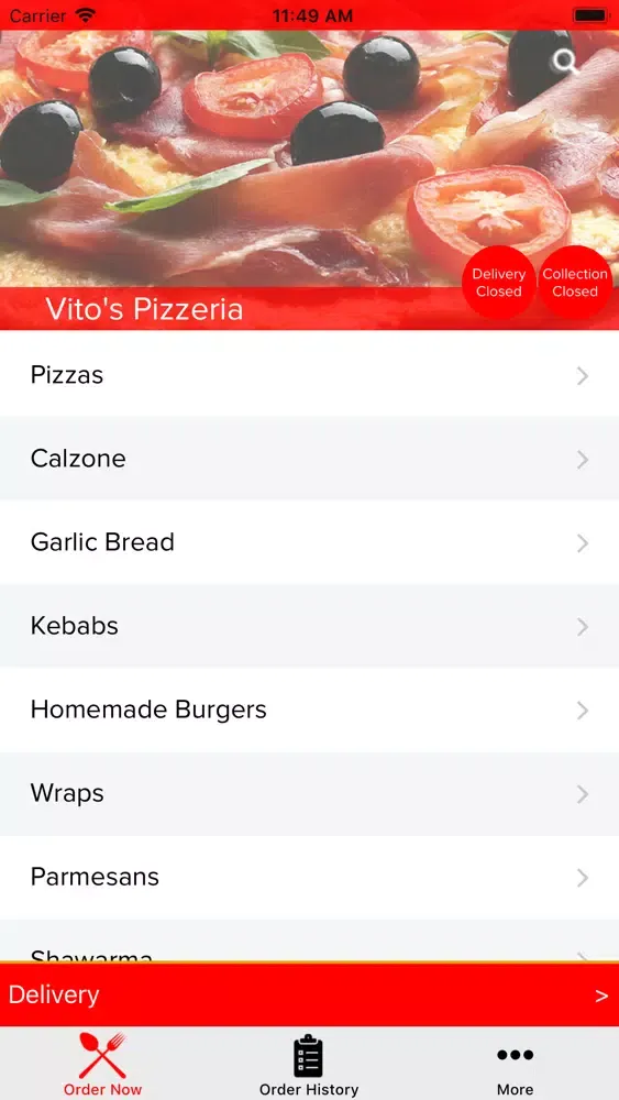 Zrzuty ekranu Vitos Pizzeria
