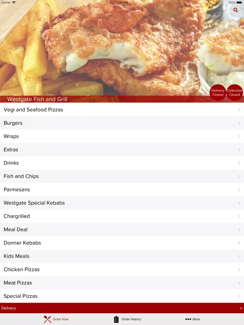 Westgate Fish and Grill iPad  Ekran Görüntüleri