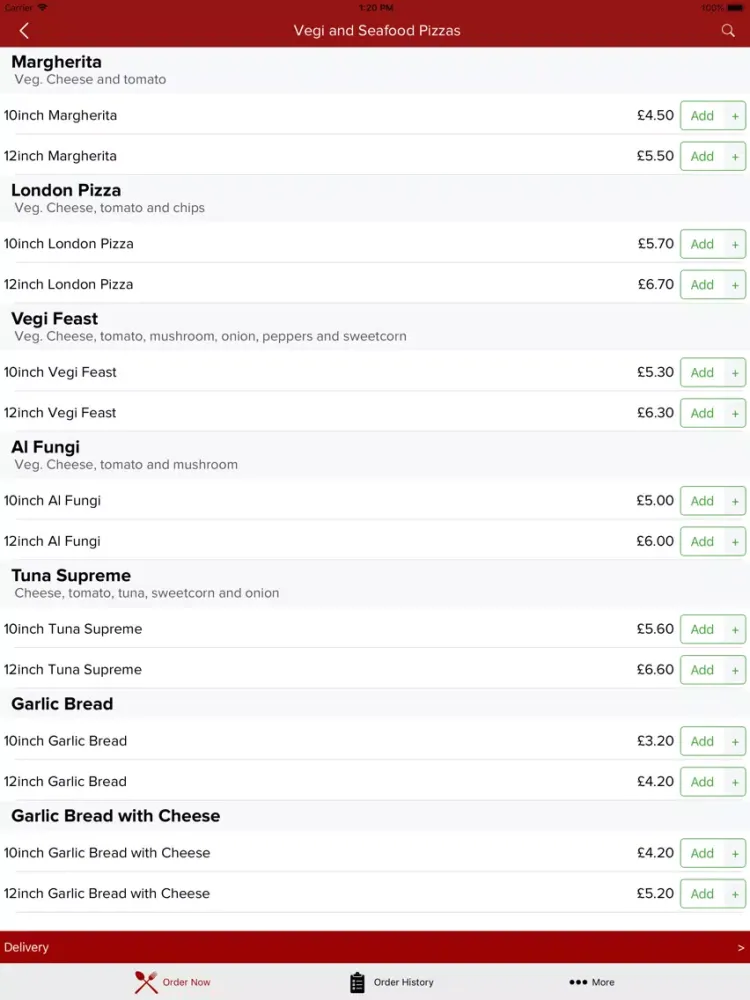 ภาพหน้าจอของ Westgate Fish and Grill iPad 