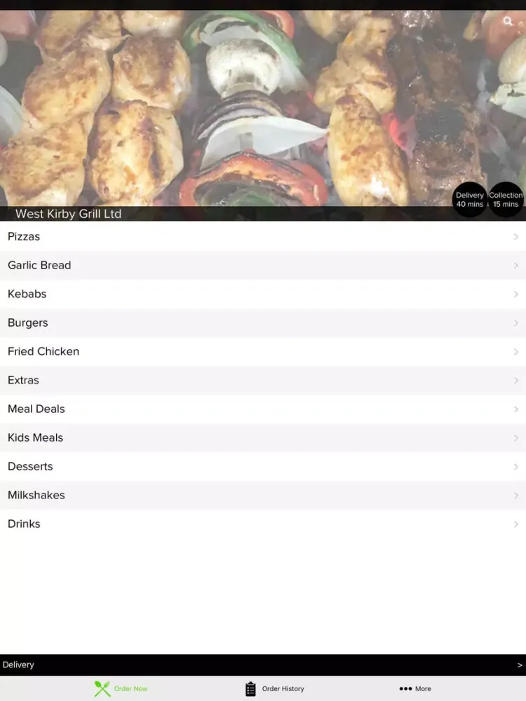 Ảnh chụp màn hình của West Kirby Grill iPad 