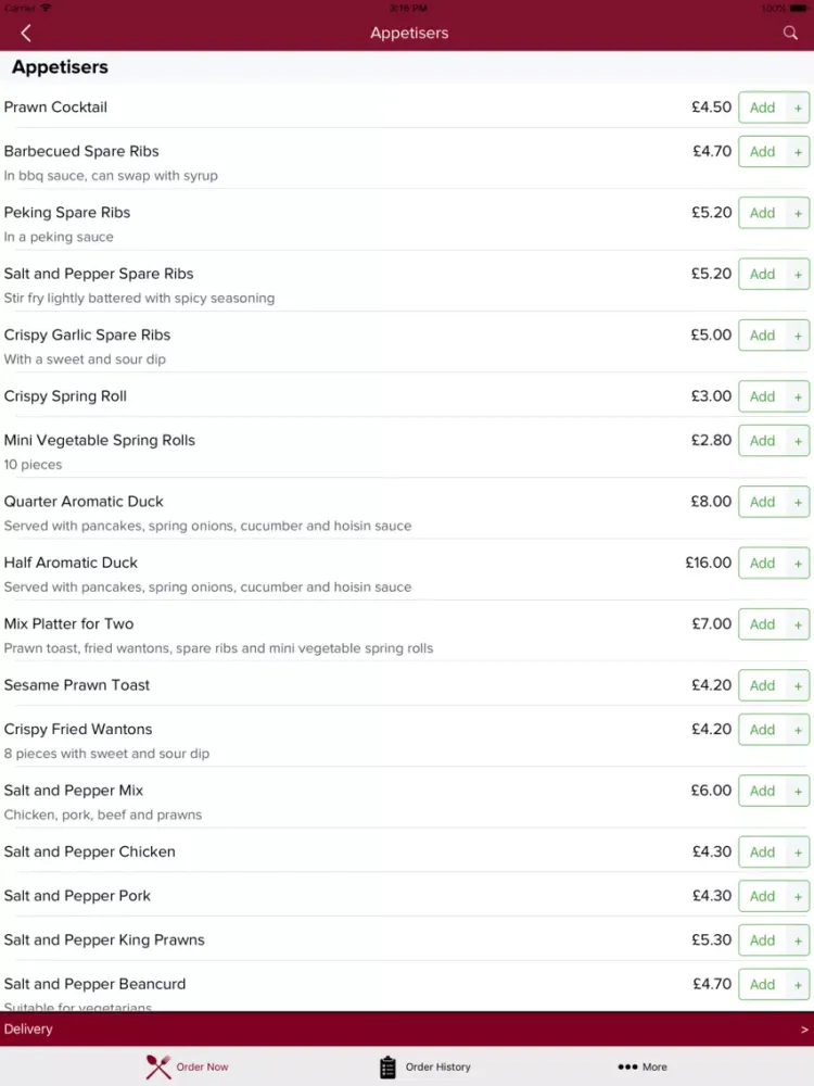 Screenshot di Wo Kee Chinese Takeaway iPad 