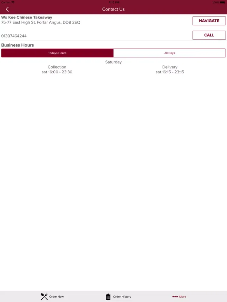 Screenshot di Wo Kee Chinese Takeaway iPad 