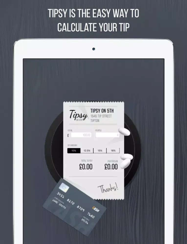 تصاویر Tipsy on 5th | Tip Calculator iPad 