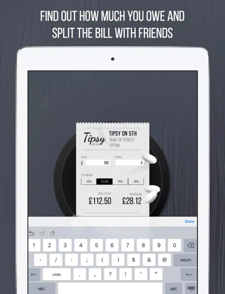 تصاویر Tipsy on 5th | Tip Calculator iPad 