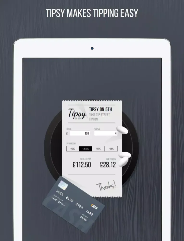 تصاویر Tipsy on 5th | Tip Calculator iPad 