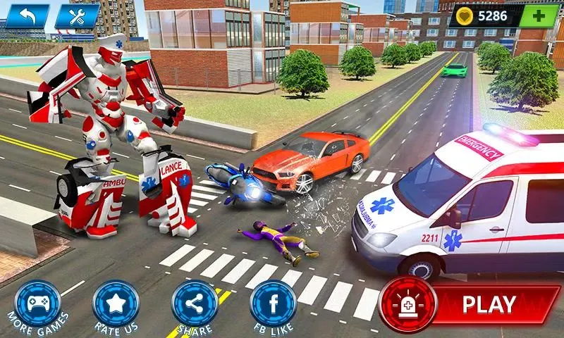 Ambulance Robot City Rescue Screenshots