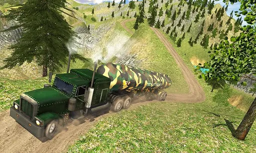 Uphill Offroad Army Oil Tanker Screenshots