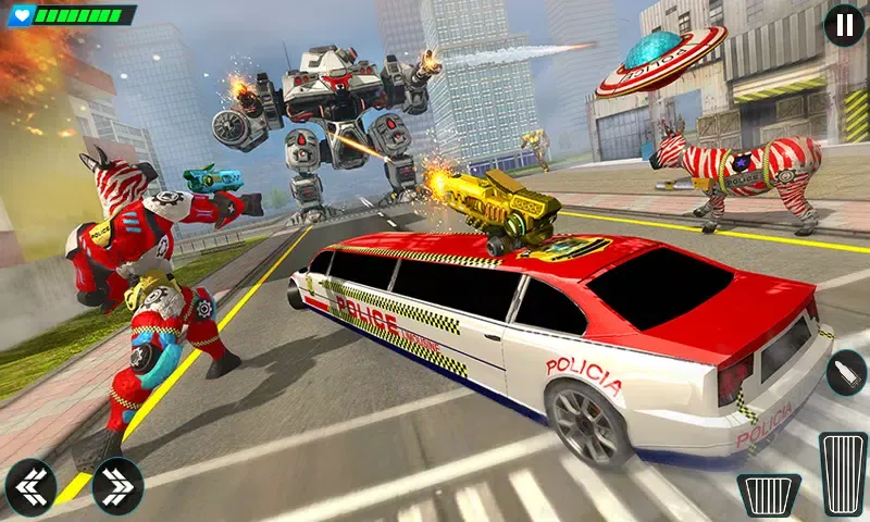 Police limo Zebra Robot 3D Screenshots