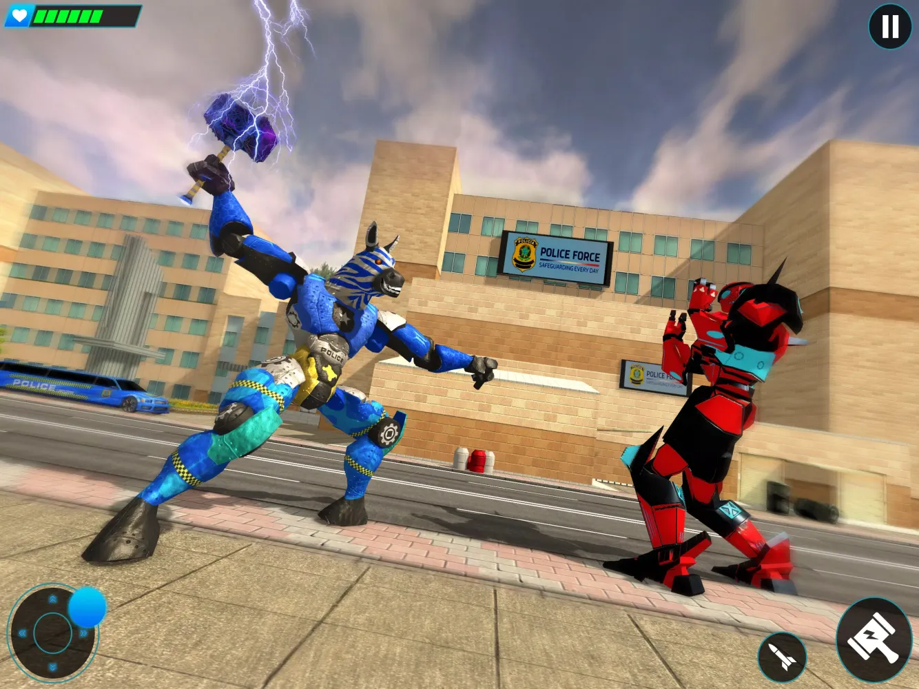 Police limo Zebra Robot 3D Screenshots