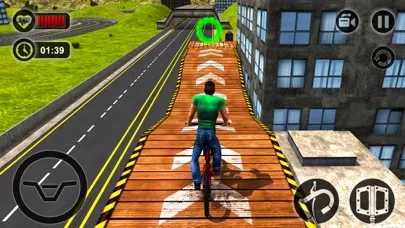 Capturas de tela do Rooftop BMX Bicycle Stunt Rider - Cycle Simulation