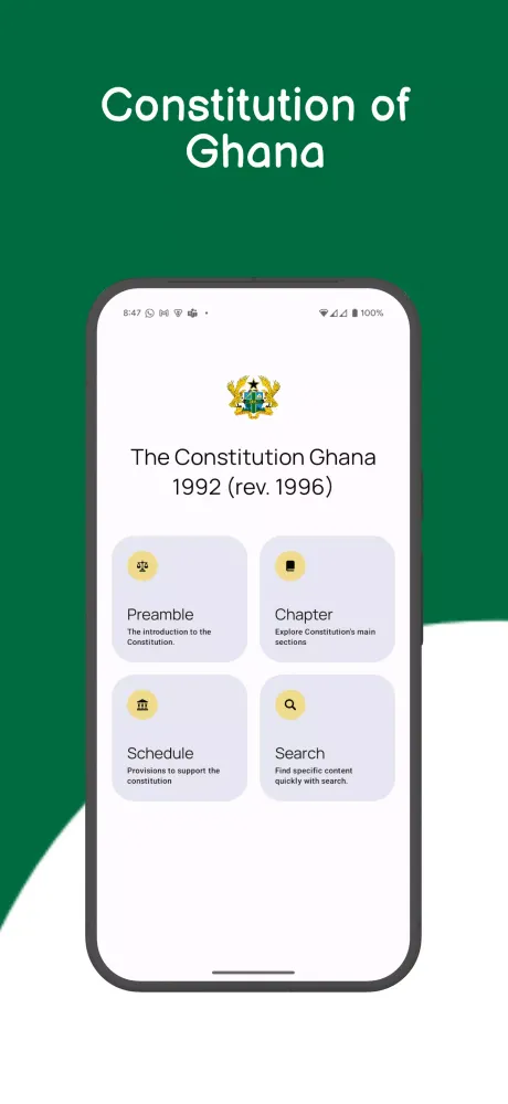 The 1992 Constitution of Ghana سکرین شاٹس