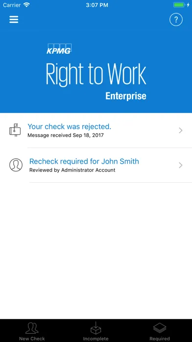 KPMG Right to Work Enterprise Screenshots