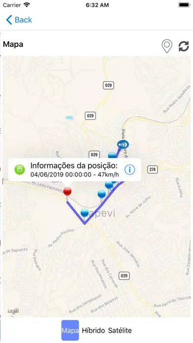 Capturas de tela do T4S Cliente