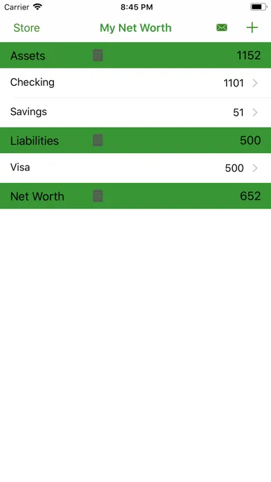 Tangkapan layar My Net Worth Cloud