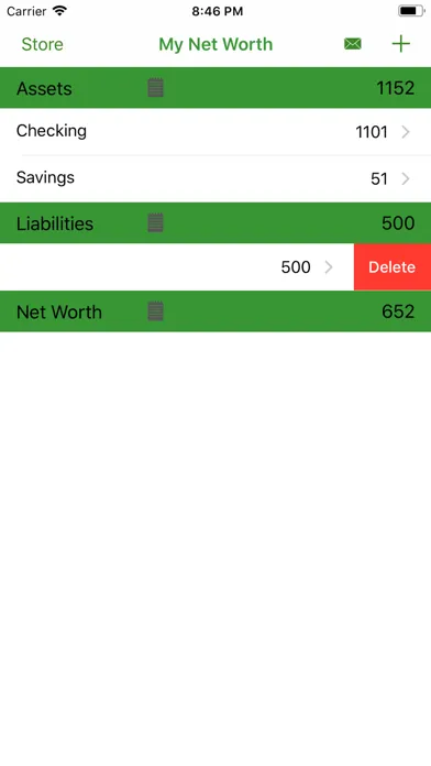 Tangkapan layar My Net Worth Cloud