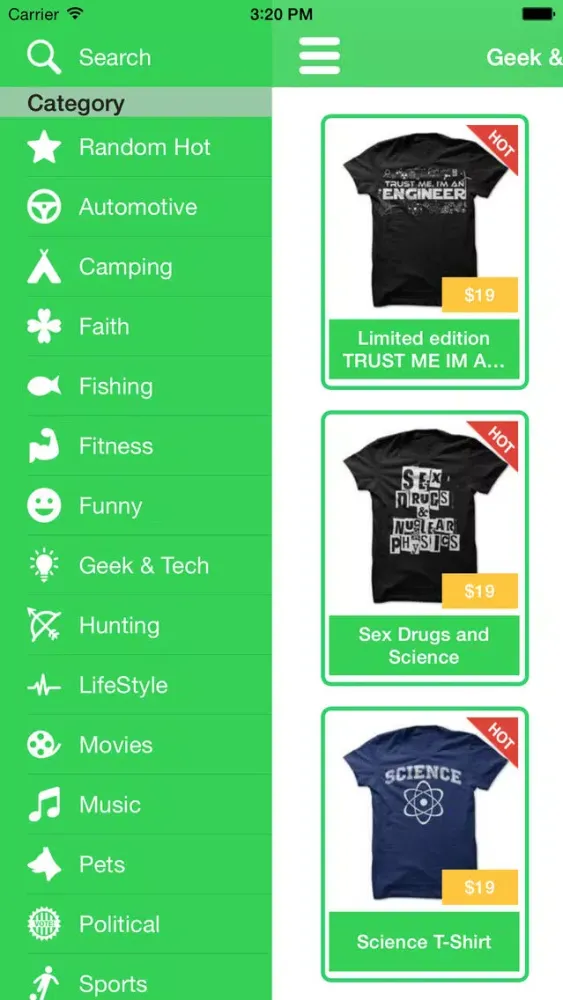 Capturas de tela do T-Shirt Shop - Sunfrogshirts Market