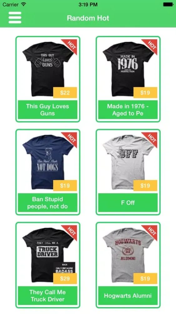 Capturas de tela do T-Shirt Shop - Sunfrogshirts Market