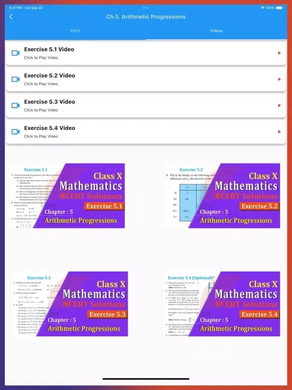 Capturas de pantalla de Class 10 Maths Solutions iPad 