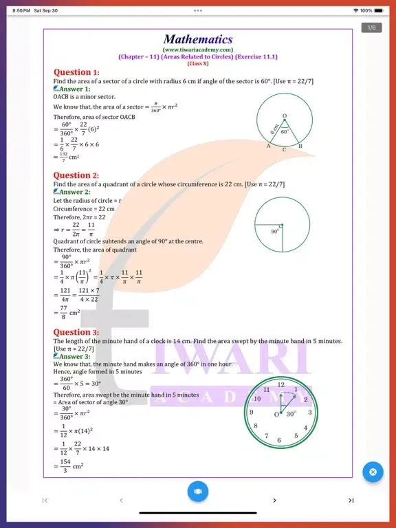 Capturas de pantalla de Class 10 Maths Solutions iPad 