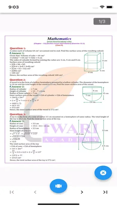 Capturas de pantalla de Class 10 Maths Solutions