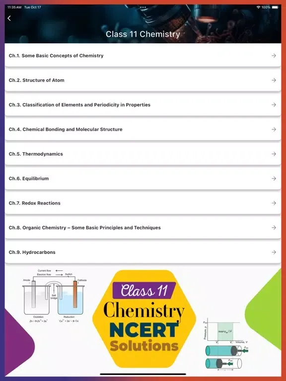 Zrzuty ekranu Class 11 Chemistry Solutions iPad 