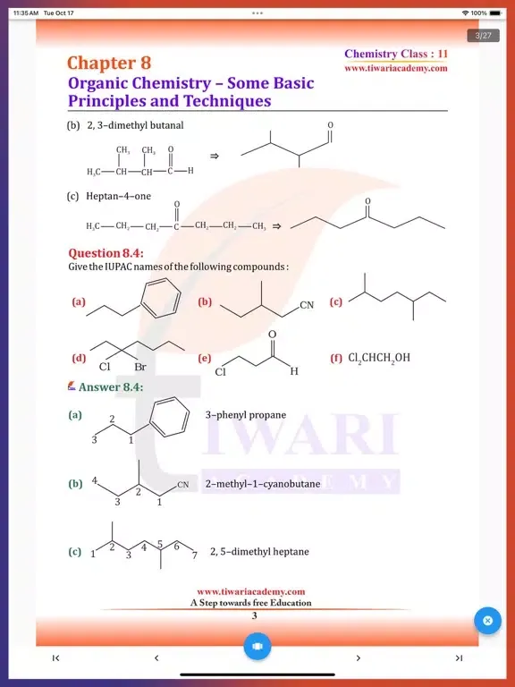 Zrzuty ekranu Class 11 Chemistry Solutions iPad 