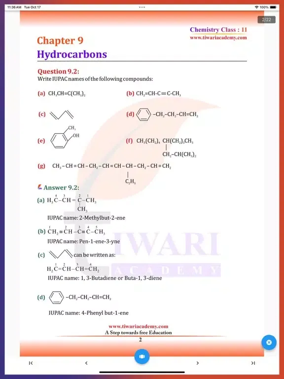Zrzuty ekranu Class 11 Chemistry Solutions iPad 