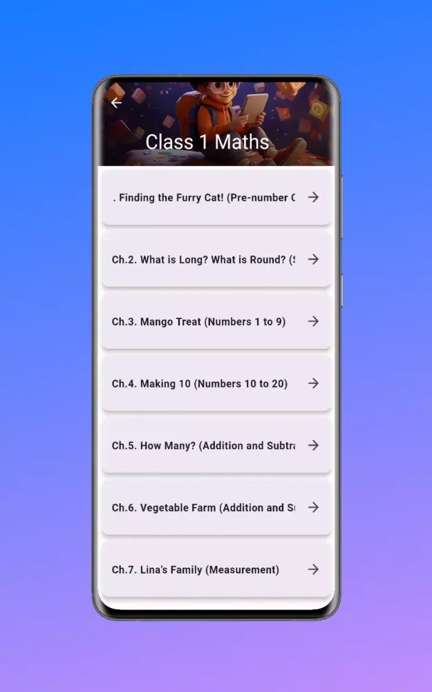 Tangkapan layar Class 1 Maths Joyful Guide