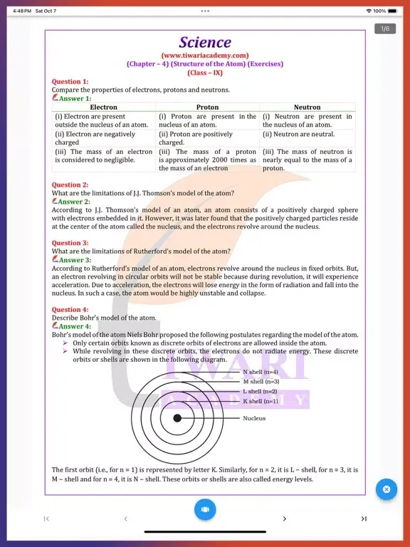 Class 9 Science Solutions iPad  স্ক্রিনশট