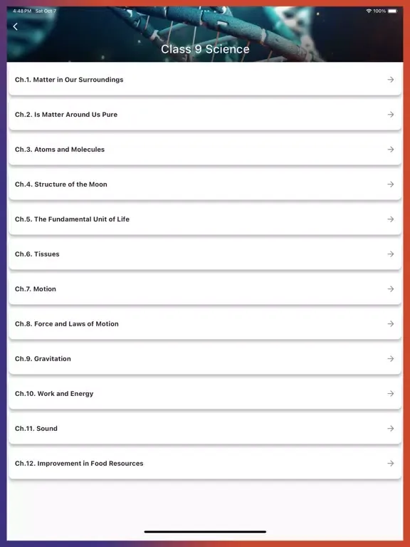 Class 9 Science Solutions iPad  স্ক্রিনশট