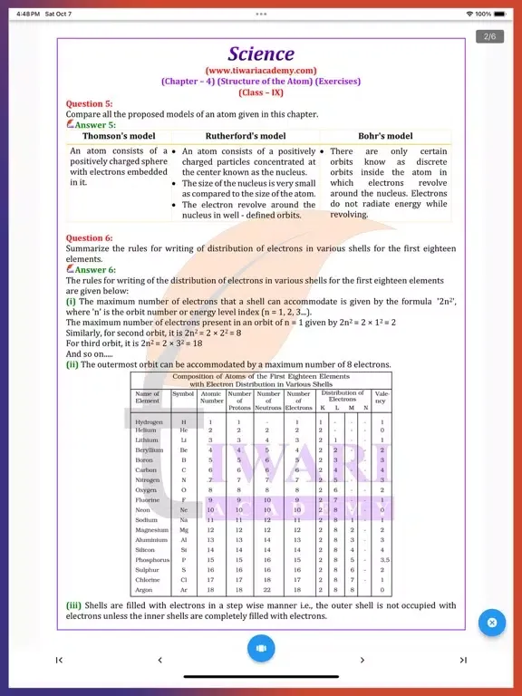 Class 9 Science Solutions iPad  স্ক্রিনশট