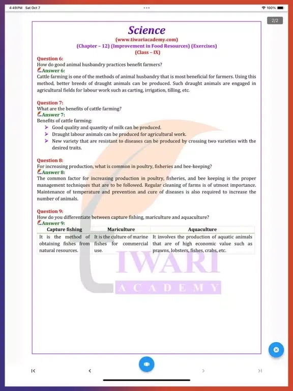 Class 9 Science Solutions iPad  স্ক্রিনশট