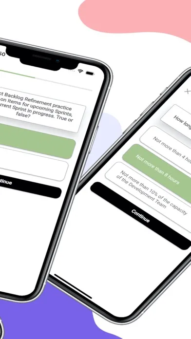 Captures d'écran de Scrum Certification Tests