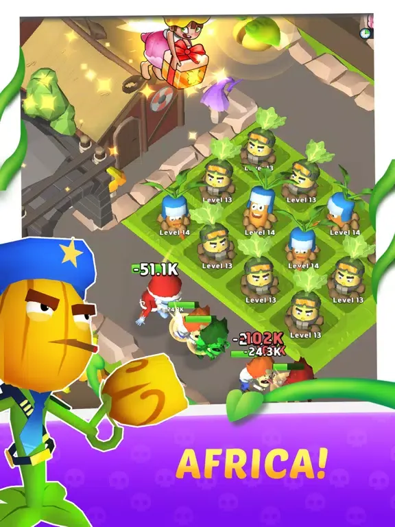 Merge Plants 3D-Garden Defense iPad  स्क्रीनशॉट