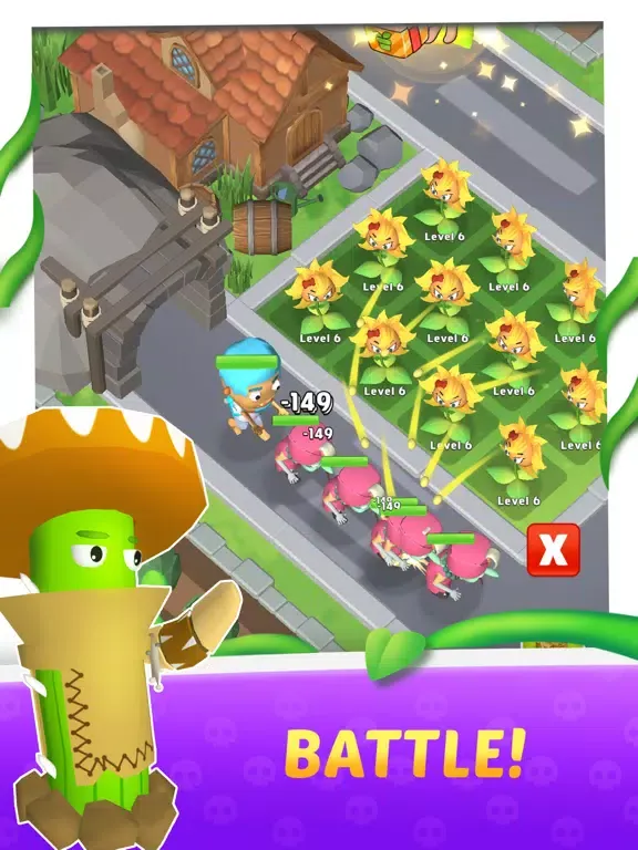 Merge Plants 3D-Garden Defense iPad  स्क्रीनशॉट