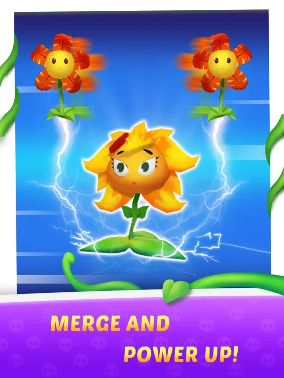 Merge Plants 3D-Garden Defense iPad  स्क्रीनशॉट