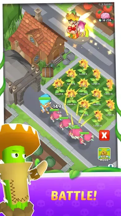 Merge Plants 3D-Garden Defense स्क्रीनशॉट