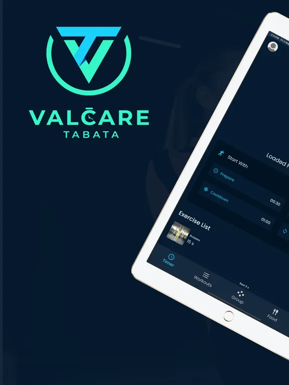 Zrzuty ekranu Valcare Tabata and HIIT Timer iPad 