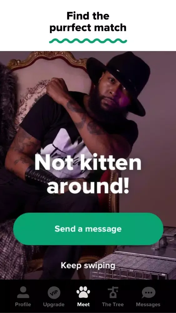 Tangkapan skrin Tabby: Cat Person's Dating App