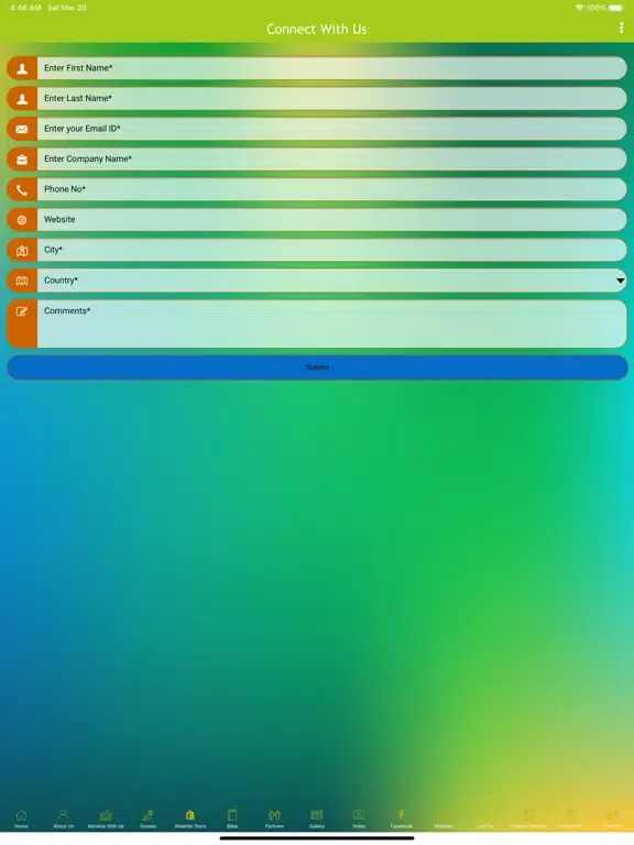 Capturas de tela do Tabernacle of Praise App iPad 