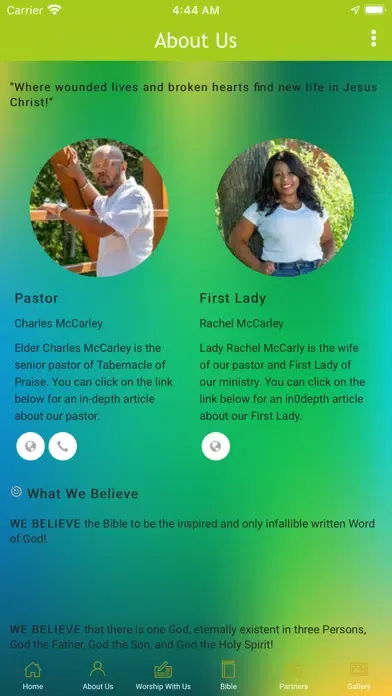 Capturas de tela do Tabernacle of Praise App