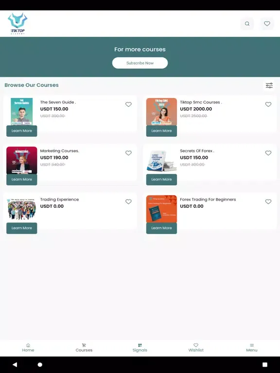 Tiktop Academy iPad  سکرین شاٹس