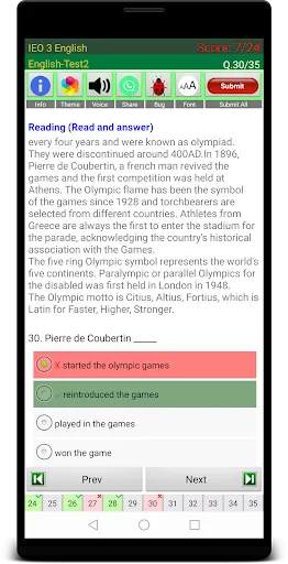IEO 3 English Olympiad Screenshots