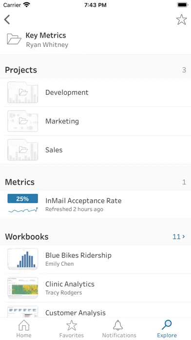Tangkapan layar Tableau Mobile - Workspace ONE