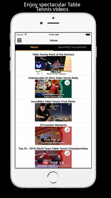 Table Tennis Match Edge - Table tennis Videos, Equipment and Clubs Screenshots