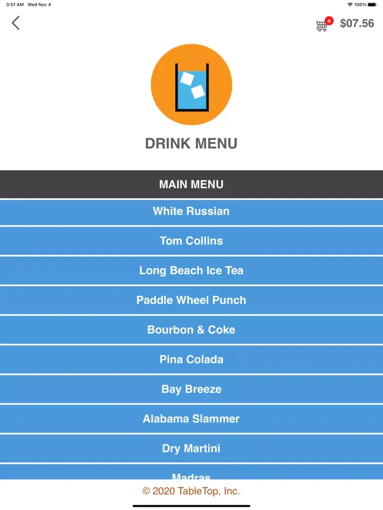 Tangkapan layar TableTop Ordering Made Easy iPad 