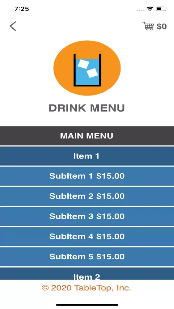 Tangkapan layar TableTop Ordering Made Easy